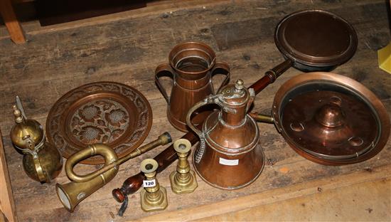 Mixed copper & brassware